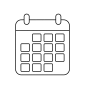 Fine-line calendar outline