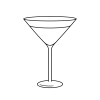 Minimalist champagne glass line icon